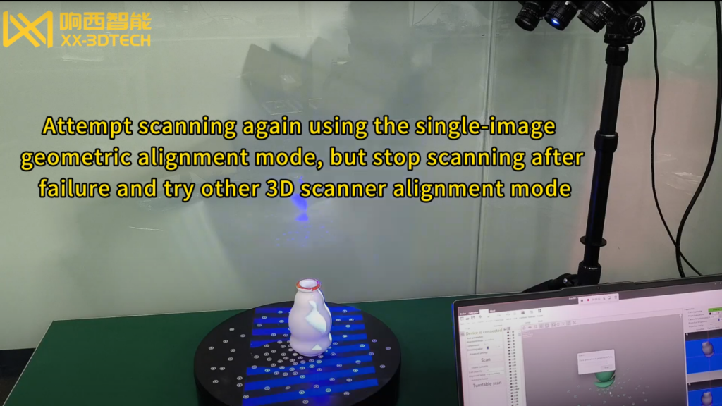 process during 3D scanning