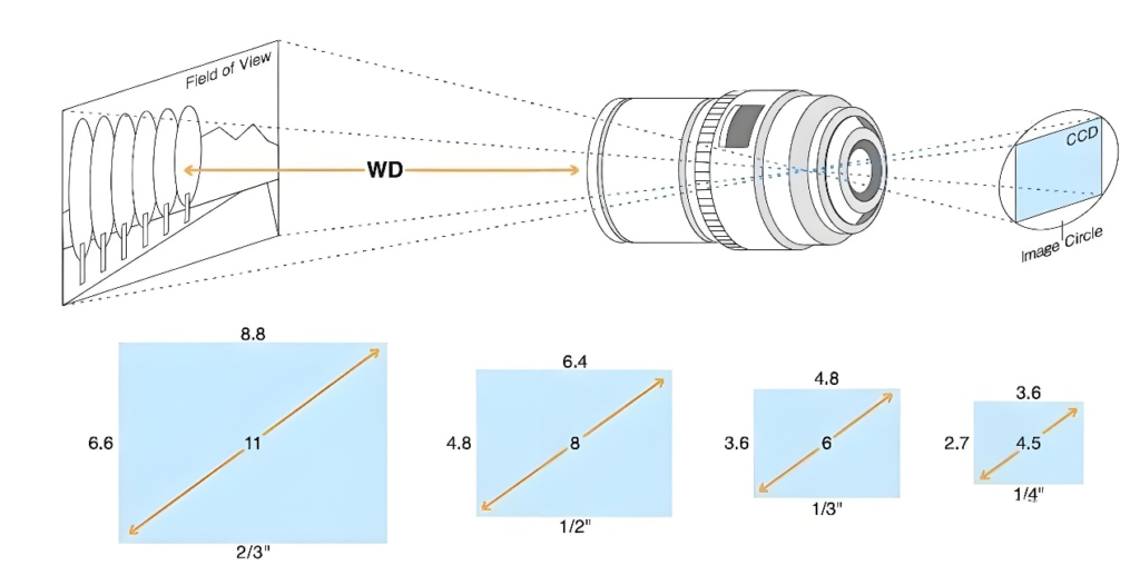 the sensor size of industrial 3D scanning camera